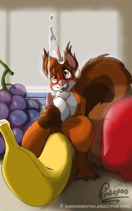 absurd_res anal anal_masturbation anal_orgasm anal_sex animal_genitalia animal_penis anus apple balls bannana big_balls ejaculation feral feral_only fisk24 food food_fetish food_insertion food_play fruit furry gaping gaping_anus genitals grape hands-free hi_res improvised_sex_toy male mammal masturbation orgasm penetration penis plant rodent saggy_balls sciurid size_difference size_play squirrel tail tree_squirrel