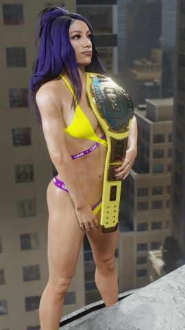 1girls 2023 3d 3d_model 3d_render abs aew aew_tbs_championship_belt all_elite_wrestling ass bare_shoulders belly belly_button bikini bikini_bottom bikini_strap bikini_top blue-haired_female blue_hair building buildings champion championship_belt city city_background cleavage cosplaybliss dark_blue_hair dexmacleod dexpac female female_abs female_focus female_human female_on_top female_only holding holding_object mercedes_moné navel new_japan_pro_wrestling purple_fingernails purple_nail_polish purple_nails sasha_banks skyscraper solo solo_female solo_focus strap_bikini sunlight thick thick_ass thick_body thick_butt thick_hips thick_legs thick_lips thick_thighs thighs window window_view wwe wwe_2k wwe_2k23 wwe_diva wwe_divas yellow_bikini yellow_bikini_bottom yellow_bikini_only yellow_bikini_top