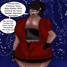 asian asian_female athletic athletic_female big_breasts big_sister biracial biracial_female black_eyeliner black_fingerless_gloves black_hair black_socks bloodhoundghostly0 bounty_hunter bounty_hunter_kemuning breasts earring earrings eyeshadow female fingerless_gloves headband high_tech hourglass_figure jacket kemuning_yitzchok light_green_eyes lipstick medium_hair nail_polish necklace nickelodeon nicktoons night night_sky one_hand_on_hip pearl_earrings pzop red_eyeshadow red_headband red_jacket red_lipstick red_outfit rockymd shoe small_nose socks speech_bubble stars strong strong_female sweet talking tall_female teenage_female teenager teeth the_pixiez_oddparents ubisoft voluptuous voluptuous_female walking wide_hips