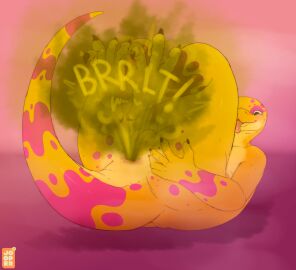 anus ass bodily_fluids claws fart fart_cloud fart_fetish feet female foot_focus gecko genitals hi_res jooper lizard opposable_toe presenting presenting_hindquarters presenting_pussy pussy reptile scalie solo spread_ass spread_butt spreading sweat thick_thighs toes tongue tongue_out