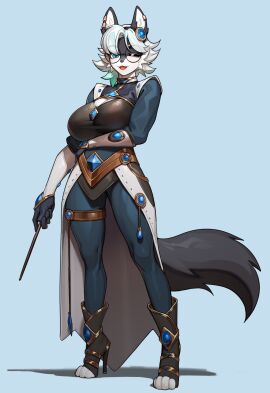 1girls 2d 2d_(artwork) 2d_artwork big_breasts breasts cleavage female furry huge_breasts janjin192 jewelry kambo solo tagme thick_thighs wide_hips