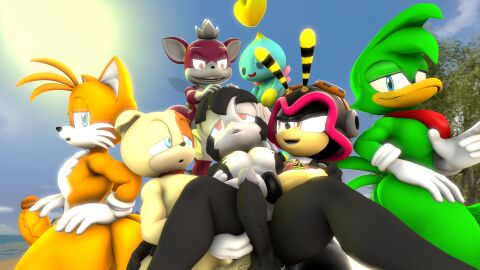 2021 2_tails 3d anal anal_sex antennae_(anatomy) anthro ape armor arthropod ass avian balls beak bean_the_dynamite bee ben_muttski big_ass big_butt big_penis bird black_antennae black_body black_clothing black_fur black_hair black_helmet black_jacket black_nose black_skin black_topwear blonde_hair blue_body blue_eyes brown_body brown_ears brown_fur canid canine canis carrying_another chao_(sonic) charmy_bee chimpanzee chip_(sonic) clothing collar cropped_jacket day digital_media_(artwork) domestic_dog doommusk double_penetration eyewear eyewear_on_head feather_hair feathers finger_gun fox front_view fur genitals gesture gloves goggles goggles_on_head green_body green_feather_hair green_feathers green_hair green_tail green_tail_feathers green_wings grey_body grey_ears grey_fur grey_nose group group_sex hair half-closed_eyes hand_gesture hand_on_head hand_on_leg hand_on_own_leg handwear haplorhine headgear heart_symbol helmet hi_res holding_another huge_cock hymenopteran insect_wings insects jacket kerchief lire_(doommusk) looking_at_another looking_at_viewer looking_pleasured low-angle_view male male/male male_penetrated male_penetrating male_penetrating_male mammal mismatched_ears multi_tail multicolored_antennae multicolored_body multicolored_clothing multicolored_ears multicolored_fur multicolored_jacket multicolored_skin multicolored_topwear muscular muscular_anthro muscular_male narrowed_eyes orange_clothing orange_eyes orange_jacket orange_topwear outside pan_(genus) penetration penile penile_penetration penis penis_in_ass picid plant pose presenting primate pseudo_hair purple_body purple_ears purple_fur purple_helmet red_collar red_eyes red_kerchief sandwich_position sega sex short_tail sky sonic_(series) sonic_the_hedgehog_(series) sonic_unleashed source_filmmaker_(artwork) sun tail tail_feathers tails tails_the_fox tan_body tan_ears tan_fur tan_skin thick_thighs topwear tree two-tone_antennae two-tone_body two-tone_ears two-tone_fur two-tone_helmet two-tone_skin unknown_species vein veiny_penis white_body white_clothing white_fur white_gloves white_hair white_handwear white_tail wings woodpecker yellow_antennae yellow_beak yellow_body yellow_clothing yellow_ears yellow_fur yellow_jacket_(clothing) yellow_tail yellow_topwear