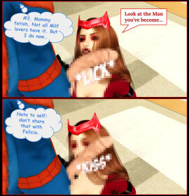 1boy 1girls ass athletic athletic_female athletic_male avengers big_ass big_breasts bottom_heavy breasts bust busty censored chest comic curvy digital_media_(artwork) female female_focus fit fit_female fit_male hero heroine hips hourglass_figure huge_ass huge_breasts human large_ass large_breasts legs light-skinned_female light-skinned_male light_skin lips male male/female marvel marvel_comics mature mature_female milf mother mutant_(marvel) peter_parker pof3445 scarlet_witch slim_waist sorceress spider-man spider-man_(series) story straight superhero superheroine thick thick_hips thick_legs thick_thighs thighs top_heavy voluptuous waist wanda_maximoff wide_hips witch