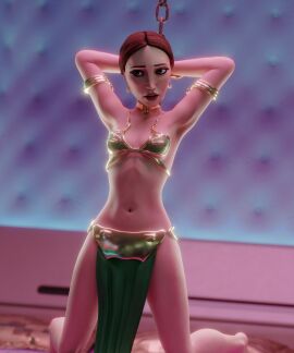 1girls 2024 3d accurate_art_style airress3d_(3d-modeller) athletic athletic_female blender breasts brown_hair cleavage clone_wars clothed clothing female female_focus female_only hi_res highres kneeling light-skinned_female light_skin lucasfilm lydaz medium_breasts official_style on_knees outfit padme_amidala pose posing presenting pussy showing_off skinny slave_leia_(cosplay) slave_outfit small_breasts standing star_wars toned toned_female vagina