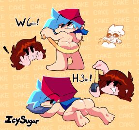 1girls 2boys anus anus_peek ass big_ass big_butt bisexual blue_hair blush blush_lines blushing boner boyfriend_(friday_night_funkin) fat_ass fat_butt female friday_night_funkin girlfriend_(friday_night_funkin) hat huge_ass huge_butt icysugarcream looking_back male male/male measuring measuring_ass measuring_tape naked newgrounds pico's_school pico_(newgrounds) red_hair straight text thick_ass thick_butt tongue tongue_out