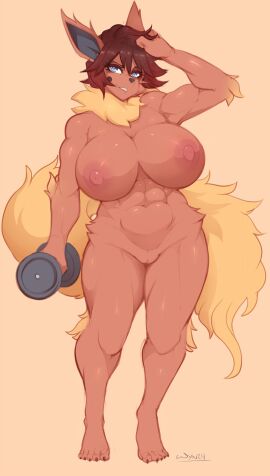 1girls 2d 2d_(artwork) anthro anthro_only anthrofied big_breasts big_thighs breasts cleavage eeveelution female female_focus female_only furry furry_female furry_only hips large_breasts nintendo nipples nude pokemon pokemon_(species) pokémon_(species) solo solo_female solo_focus thick_thighs thighs wide_hips wyntersun
