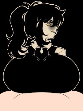 1boy 1girls 3:4 alt3r_eg0 animated animated_gif annoyed annoyed_expression annoyed_face beat_banger big_boobs big_breasts big_tits black-haired_female black_hair boobjob breasts clothed clothed_female_nude_male female gif handsfree_paizuri huge_breasts male male/female male_pov milf mother paizuri paizuri_under_clothes penis penis_in_breasts penis_on_breasts ponytail pov pov_paizuri renee_graves straight tagme the_coffin_of_andy_and_leyley titfuck titfuck_under_clothes titjob titjob_pov tits toriel_beat_banger transparent_background vertical_video white_pupils yellow_eyes