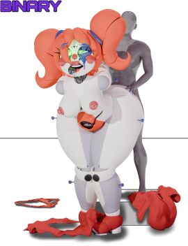 3d anon artist_name baby_(fnafsl) binary101 blender circus_baby circus_baby_(fnaf) circus_booby female five_nights_at_freddy's five_nights_at_freddy's:_sister_location fnaf fnafsl fucked_from_behind green_eyes pale_skin red_hair scattered_clothing straight sweat
