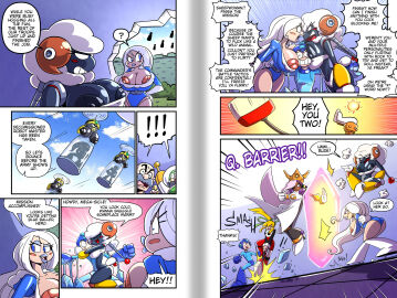 absurd_res anthro areola attack big_areola big_breasts black_body blush bovid breasts broom capcom caprine cleaning_tool dark_nipples dialogue eyeshadow female frozen gender_transformation genderswap genderswap_(mtf) group hi_res hug human humanoid ice_man lips machine makeup male mammal mega_man mega_man_(character) mega_man_(series) mtf_crossgender mtf_transformation nipple_slip nipples robot robot_anthro robot_humanoid roll rule_63 sachasketchy sheep sheep_man speech_bubble squish text thick_lips transformation