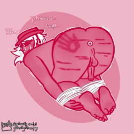 1boy ass ass_focus butt_focus buttplug chance_(forsaken) colored_sketch dialogue forsaken_(roblox) male male_only masochism penis robloxian self_upload sketch slap slap_mark solo sounding tied_up whip whip_marks whipping whipping_marks