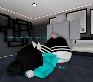3d bedroom feet femboy foot_fetish footjob footjob_with_legwear gwasshoppa male male_on_femboy roblox roblox_avatar robloxian squishyghastly white_skin