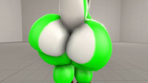 animated anthro ass ass_focus big_ass butt_focus cjwill94 dinosaur femboy male mario_(series) nintendo shaking_ass shaking_butt solo solo_male tagme twerking yoshi