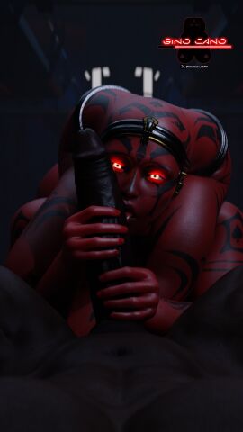 blowjob dark-skinned_male darth_talon dominant_female female gino_cano_(artist) glowing_eye huge_cock lekku licking_penis male muscular_male nude red_skin star_wars tagme twi'lek yellow_eyes