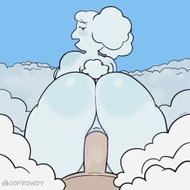 1boy 1girls air_creature air_humanoid alternate_version_available animated ass ass_clapping big_ass blue_eyes bodily_fluids breasts clapping_cheeks cloud cloud_creature cloud_elemental cloud_humanoid female female_penetrated genital_fluids genitals large_ass male male_penetrating no_sound nude nude_female nude_male oofrowdy original_character penetration penis pov pussy pussy_juice rear_view reverse_cowgirl_position sex sunny_(oofrowdy) tagme tongue tongue_out vaginal vaginal_penetration video