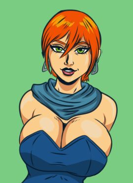1girls artist_request ben_10 ben_10_(classic) big_breasts bolt_on_tits breast_implants breasts cartoon_network earrings enhanced_breasts fake_breasts female female_only future_gwen future_gwen_(ben_10,000) green_eyes gwen_tennyson huge_breasts large_breasts mature mature_female milf red_hair silicone silicone_implants solo