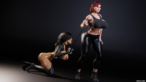 2girls 3d ass athletic athletic_female big_ass big_breasts bioware black_hair bottom_heavy breasts bust busty chest commander_shepard curvaceous curvy curvy_figure dark_hair electronic_arts female female_focus femshep fit fit_female high_heel_boots high_heels hips hourglass_figure huge_breasts human jane_shepard large_breasts legs light-skinned_female light_skin lips mass_effect mature mature_female mehlabs miranda_lawson red_hair slim_waist thick thick_legs thick_thighs thighs top_heavy voluptuous waist wide_hips