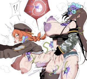 awe beryl_(chaos_zero_nightmare) brown_hair chaos_zero_nightmare close-up colored_cum colored_sperm_cell corruption cum cum_in_pussy doggy_style futa_on_female futanari impregnation maribell_(chaos_zero_nightmare) ovum ovum_deformation penetration plant purple_cum sperm_cell tagme xipa