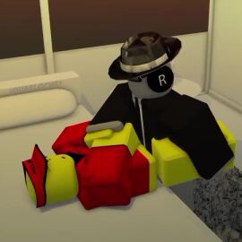 anal anal_sex animated animation cap chance_(forsaken) duaeloche elliot_(forsaken) elliot_(work_at_a_pizza_place) facewear forsaken_(roblox) glasses grey_body grey_skin hat headphones headwear no_sound roblox tagme video yellow_body yellow_skin