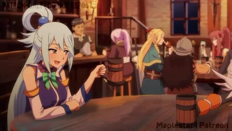 animated aqua_(konosuba) audio drunk konosuba sex tagme video