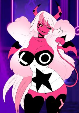 1girls ass big_ass big_breasts big_thighs breasts bust busty curvaceous curvy curvy_figure demon demon_girl digital_media_(artwork) female fur_coat hellaverse helluva_boss hips huge_ass huge_breasts humanoid large_ass large_breasts mature mature_female ninja-8004 pink-skinned_female pink_body pink_skin slim_waist succubus thick thick_hips thick_legs thick_thighs thighs verosika_mayday_(helluva_boss) voluptuous waist white_hair wide_hips