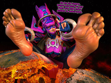 3d barefoot cosmic_being earth feet female female_on_planet foot_fetish galacta galacta_(marvel_rivals) giantess marvel marvel_comics marvel_rivals planet planet_destruction planetary_annihilation soles sweaty_feet zeratulc