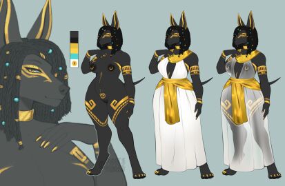 2023 anthro anubian anubian_ears anubian_girl anubian_jackal black_body black_fur black_hair black_skin black_skinned_female canine canine_girl canine_humanoid concept_art egyptian egyptian_clothes egyptian_clothing egyptian_female female female_focus female_only furry furry_only gold_(metal) gold_belt gold_jewelry gold_nails gold_necklace gold_neckwear gold_tattoo golden_eyes golden_tattoo jackal jackal_ears jackal_girl jackal_humanoid jackal_tail original original_character qetesh reference reference_image reference_sheet solo solo_female solo_focus solo_furry sweetburn tattoo tattoos transparent_clothing transparent_dress white_dress white_dress_shirt
