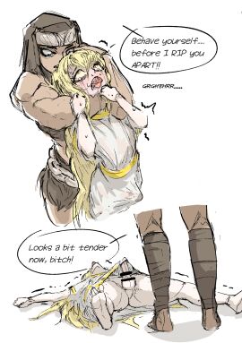 1boy 1boy1girl 1girls boy_rape bulge bulge_through_clothing choke_hold dark-skinned_female dark_skin defeated defeated_male defeated_villain dialogue elden_ring erection female female_rapist femboy femboy_on_female fizoa fromsoftware knocked_out male male/female male_rape_victim miquella multiple_positions nepheli_loux rear_naked_choke reverse_rape shadow_of_the_erdtree simple_background speech_bubble text thick_thighs unconscious white_background