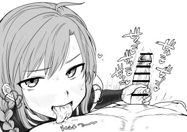 1boy 1femboy absurdres ahoge bar_censor blush braid censored clothed_male_nude_male completely_nude fangs femboy feminine_male girly hair_between_eyes handjob heart highres imminent_oral kaiman_garupan licking licking_nipple licking_penis long_hair looking_at_viewer male multiple_boys multiple_males nijisanji nipple_stimulation nude open_mouth oral otoko_no_ko penis reverse_nursing_handjob ryushen ryuushen saliva single_braid sweat teeth tongue tongue_out trap upper_teeth veins veiny_penis virtual_youtuber yaoi