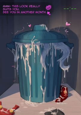 1girls 2d after_rape bad_end boku_no_hero_academia broken_rape_victim clothes_on_floor clothing cum cum_dump cum_dumpster cum_everywhere cum_in_container cum_on_clothes cum_on_floor cumdrip defeat defeated drowning_in_cum english_text eri_(my_hero_academia) female kevab long_hair metaphor my_hero_academia thrown_away trash_can verbal verbal_domination visual_pun white_hair