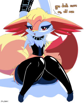 absurd_res ando anthro ass big_ass big_butt braixen canid canine clothing corset female flat_chested fur generation_6_pokemon hi_res latex latex_clothing latex_legwear latex_stockings latex_thigh_highs legwear lingerie lusty_braixen_(ando) mammal nintendo pokemon pokemon_(species) red_body red_eyes red_fur solo solo_focus stockings thigh_highs topwear white_body white_fur yellow_body yellow_fur