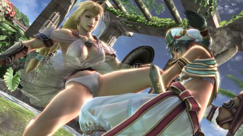 bandai_namco panties sophitia_alexandra soul_calibur soul_calibur_iv talim upskirt white_panties