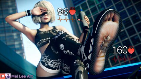 3d android android_boy android_girl clothed clothed_female cumming_on_feet female foot_fetish giantess height_difference male mei_lee_art naked naked_male nier nier:_automata nier_replicant nude nude_male robot robot_boy robot_girl robot_humanoid size_difference white_hair yorha_2b yorha_9s