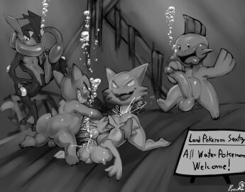1girls 4boys absurd_res abuse air_bubble amphibian anthro aquaphilia asphyxiation ass balls big_penis bodily_fluids breasts bubble byondrage cum drowning ejaculation female forced_oral frog game_freak gangbang gardevoir gengar genital_fluids genitals ghost greninja group group_sex haunter hi_res male male/female marshtomp mind_break multiple_boys multiple_males nintendo nipples nude oral penetration penis pokemon pokemon_(species) sex spirit story story_in_description straight swimming tongue tongue_out underwater underwater_blowjob underwater_sex water