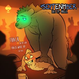 anal anthro blush cricket_talot dungeons_and_dragons duo embarrassed enm fek felid furry gay gay_sex gnoll hasbro hyena hypnosis male male/male male_penetrated mammal mind_control public public_nudity public_sex senmtember senmtember_(2024) sex tabaxi tavern thacharay_weeds wizards_of_the_coast yaoi