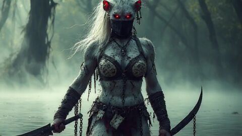 ai-created ai_assisted ai_generated clip fantasyanim furry furry_female furry_only huge_breasts ink_eyes inkeyes magic_the_gathering mtg suggestive swamp tagme video warrior wererat