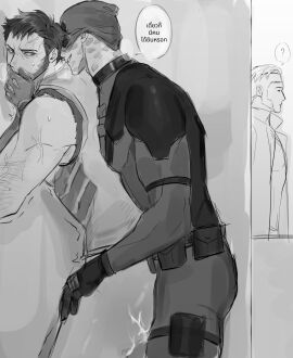 3boys adorablecat7 anal ass covering_mouth cum cum_in_ass deadpool deadpool_&_wolverine_(2024) gambit gay gloves logan_(x-men) male male/male male_only marvel marvel_cinematic_universe marvel_comics monochrome sex short_hair smile translation_request wade_wilson wolverine_(x-men) x-men yaoi