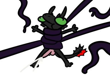 absurd_res avexcity bodily_fluids cum dragon dreamworks european_mythology feral fury_(httyd) genital_fluids hi_res how_to_train_your_dragon humor male meme mythological_creature mythological_scalie mythology night_fury scalie shitpost solo squeezing tentacle toothless western_dragon