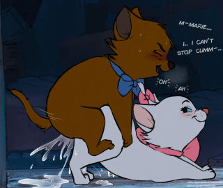 1boy 1girls absurd_res anal anal_sex ass ass_up bodily_fluids bow_ribbon comatose comatose_(artist) cub cum disney domestic_cat duo felid feline felis female feral fur genital_fluids hi_res male male/female mammal marie_(aristocats) orange_body orange_fur penetration penile penile_penetration penis penis_in_ass the_aristocats toulouse white_body white_fur young