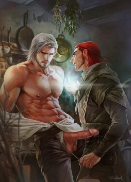 2boys aenaluck gareth_(aenaluck) gay hot_man male male/male male_only master_(aenaluck) original