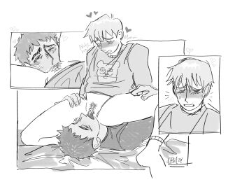1cuntboy 2boys arataka_reigen blush bottom_on_top clitoral_stimulation clitoris clothed_sex cunnilingus cuntboy drool english_text facesitting gay gripping_thighs heart_symbol human_only intersex katsuya_serizawa licking_clitoris licking_pussy male male/male moaning mob_psycho_100 multiple_views no_pants no_underwear open_mouth oral oral_sex pussy romantic shaded sketch socks sweater_only trans_man transmasc yaoi