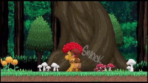 ambiguous_penetration blueskin_no_mori cum cum_inside excessive_cum female female/male femdom forest forest_background forest_of_the_blue_skin getting_fucked looking_back male/female malesub mushroom mushroom_girl mushroom_humanoid partially_clothed_male tagme video yellow_body zell23 zell_(999)