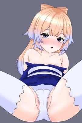 1girls female genshin_impact inazuma_girls panties sangonomiya_kokomi tagme