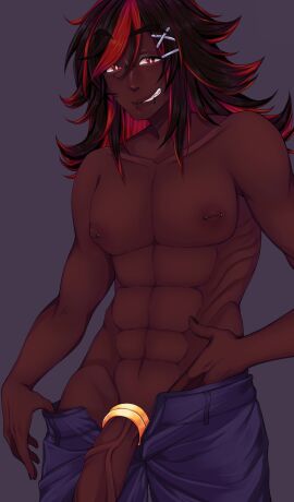 1boy 2024 5_fingers big_penis black_hair dark-skinned_male dark-skinned_penis dark_skin fit fit_male gold_ring golden_ring golden_rings grin hair_clips human human_version humanized humanoid humanoid_penis inverted_nipples long-haired_male long_hair looking_at_viewer male male_focus male_only meron? mouth_piercing multicolored_hair nipple_piercing nipples pants penis piercing piercings purple_background red_eyes shadow_the_hedgehog shirtless shirtless_(male) shirtless_male simple_background smiling smiling_at_viewer snake_bites solo solo_focus solo_male sonic_(series) sonic_the_hedgehog_(series) spiked_hair topless topless_male unbuttoned_pants veiny_penis video_game_character video_game_franchise