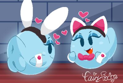 2girls accessory animal_ears anus anus_close-up anus_focus ass ass_close-up ass_closeup ass_focus boo_(mario) bow_tie butt butt_close-up butt_focus close-up close-up_ass close-up_pussy close_up close_up_ass close_up_pussy close_up_view closeup closeup_view cuffs_(clothing) digital_media_(artwork) duo eyeshadow fairyfudge fake_cat_ears fake_ears fake_rabbit_ears female genitals ghost headband heart_symbol lahla_(mario) looking_at_viewer looking_back low_res makeup mario_(series) nintendo paper_mario:_the_thousand_year_door peeka_(mario) plump_labia presenting presenting_anus presenting_hindquarters presenting_pussy pussy pussy_close-up pussy_focus rear_view sibling_(lore) signature sister_(lore) smile spirit twins_(lore) vagina vagina_close-up vagina_focus