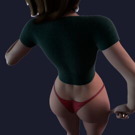 3d ass aunt aunt_cass big_ass big_breasts big_butt big_hero_6 big_thighs blender breasts cass_hamada crop_top dress female green_crop_top marvel marvel_comics mgsnak239 panties