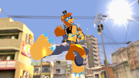 1boy 2021 3d 3d_model anthro anthro_focus anthro_only anthro_solo balls claws clothed clothing digital_media_(artwork) erect_penis erection finger_claws five_nights_at_freddy's five_nights_at_freddy's:_security_breach glamrock_freddy_(fnaf) glamrock_freddy_(fury's_rage) glans goldiefredber headgear headwear huge_balls huge_cock huge_testicles humanoid_genitalia humanoid_penis male male_anthro male_focus male_only pants penis precum precum_drip ripped_clothing ripped_pants security_breach_fury's_rage solo solo_anthro solo_focus solo_in_panel solo_male testicles top_hat