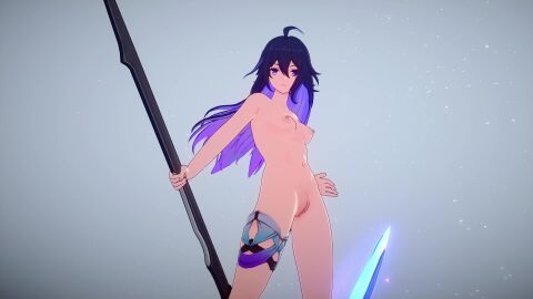 (honkai: (series) 1girls 3d female honkai honkai: long_hair medium_breasts nipples nude nude_female rail rail) seele star tagme uncensored video