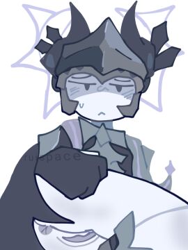 1cuntboy alan_(orison) anus artist_name ass blush cuntboy horns intersex orison presenting presenting_anus presenting_pussy pussy roblox roblox_game robloxian ruispace self_upload solo watermark