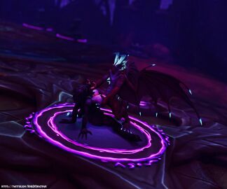 1boy 1girls 3d blizzard_entertainment boobjob breasts dracthyr female kingofdracthyr male tagme warcraft worgen worgen_female world_of_warcraft