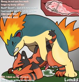 absurd_res abuse ambiguous_gender anal anal_vore asphyxiation ass_up black_body black_fur blue_body bodily_fluids bound bound_to_penis claws clenched_teeth closed_eyes cum cum_drip cum_in_ass cum_inside cutaway death_by_snu_snu dialogue dripping drowned duo ejaculation erection felid feral fire flaming_tail from_behind_position fur generation_2_pokemon generation_7_pokemon genital_fluids happy happy_sex hi_res hip_grab human living_insertion lotnik5 male male/male mammal micro micro_abuse micro_male mini_human nintendo penetration penis pokemon pokemon_(species) quilava red_body red_fur sex shaded side_view simple_background simple_shading tail talking_to_another talking_to_partner teeth tiny tiny_human tiny_male tongue tongue_out torracat vore yellow_eyes